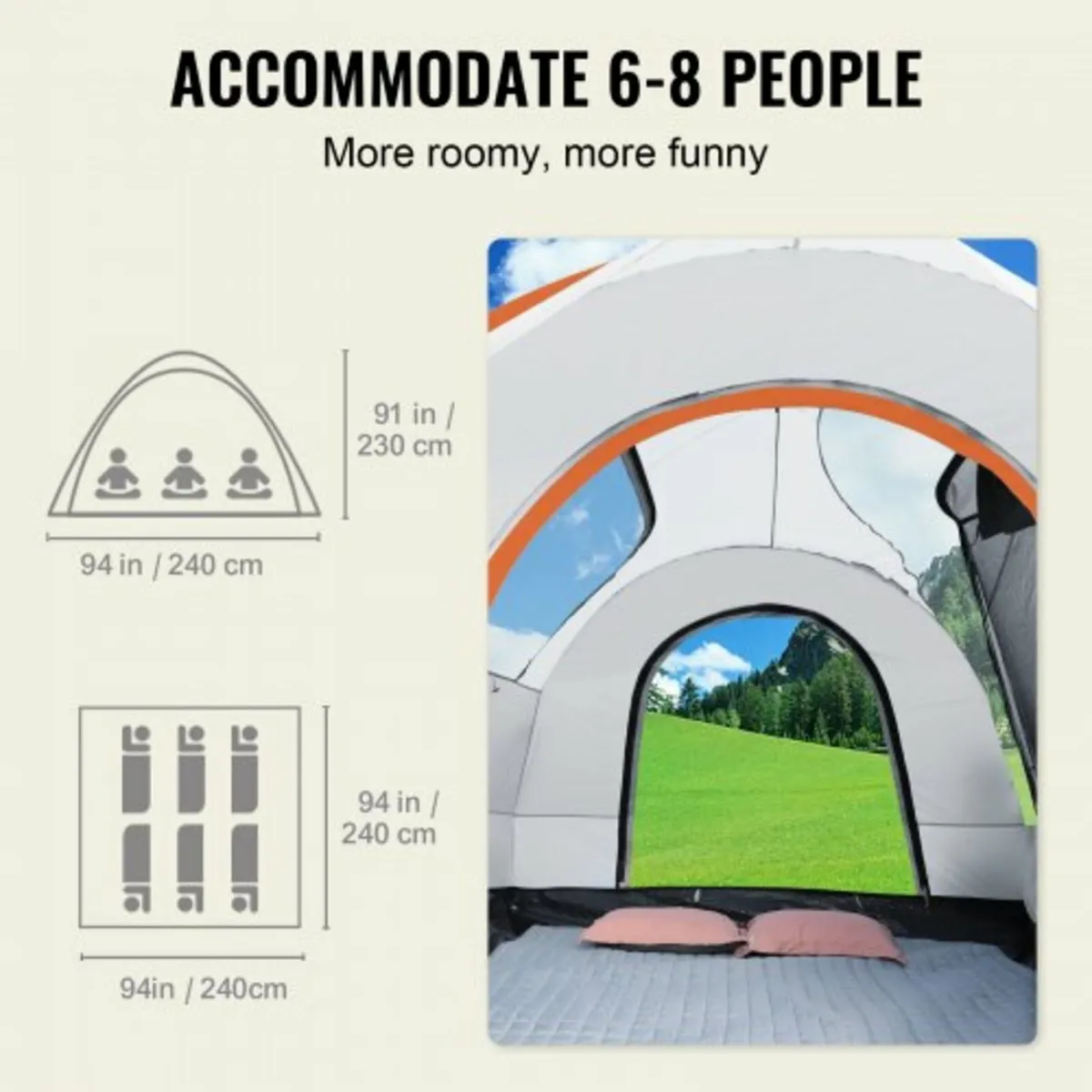 SUV Camping Tent, 8'-8' SUV Tent Attachment for Ca - Image 2