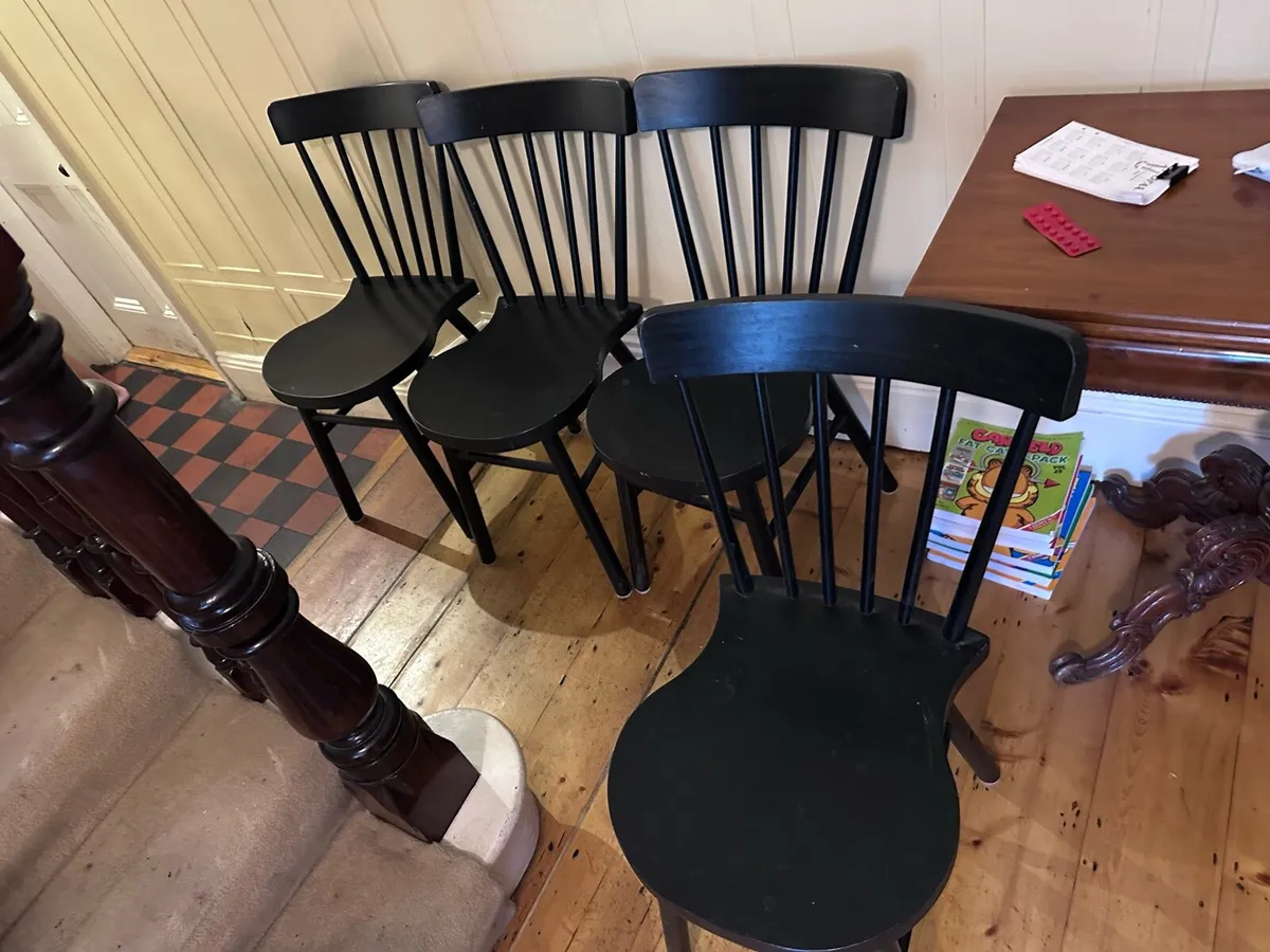 4 black ikea chairs