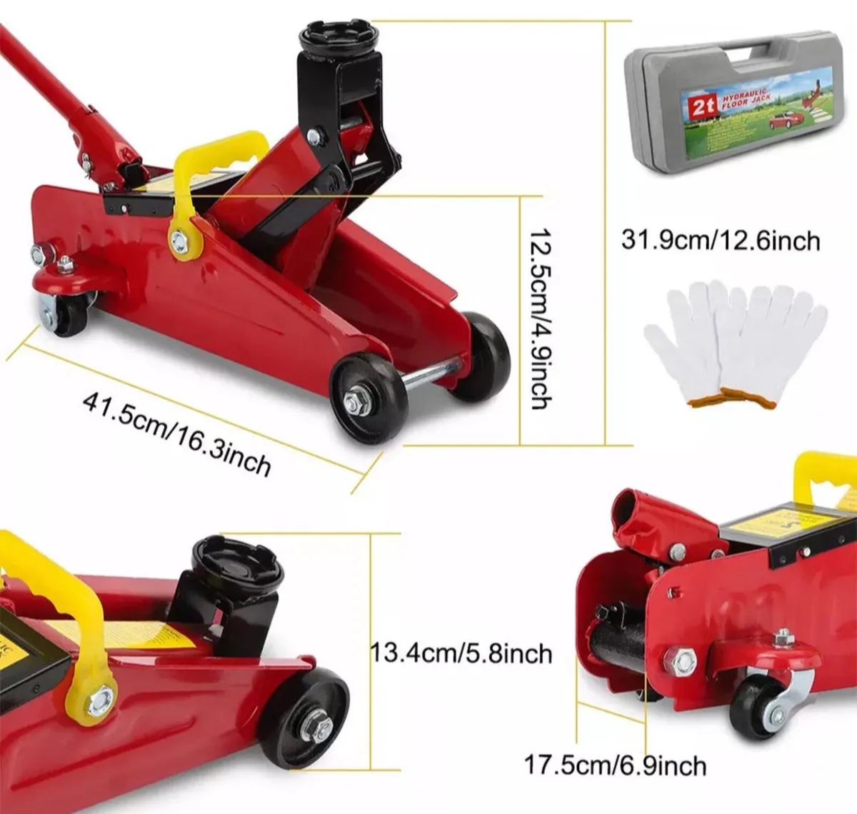 2 Ton Tonne Hydraulic Trolley Floor Jack NEW - Image 2