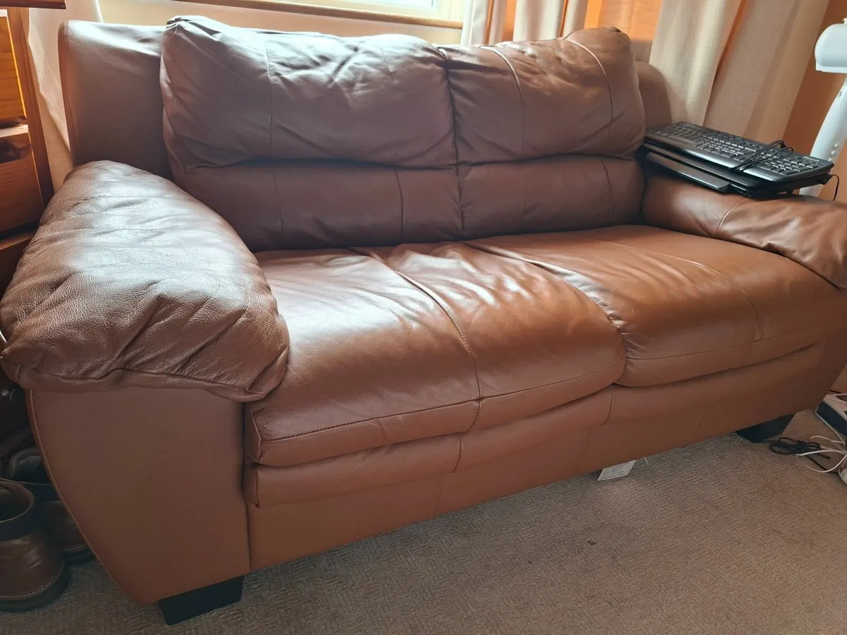 Sofas Leather Brown - Image 2