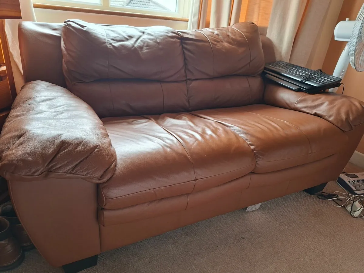 Sofas Leather Brown - Image 4
