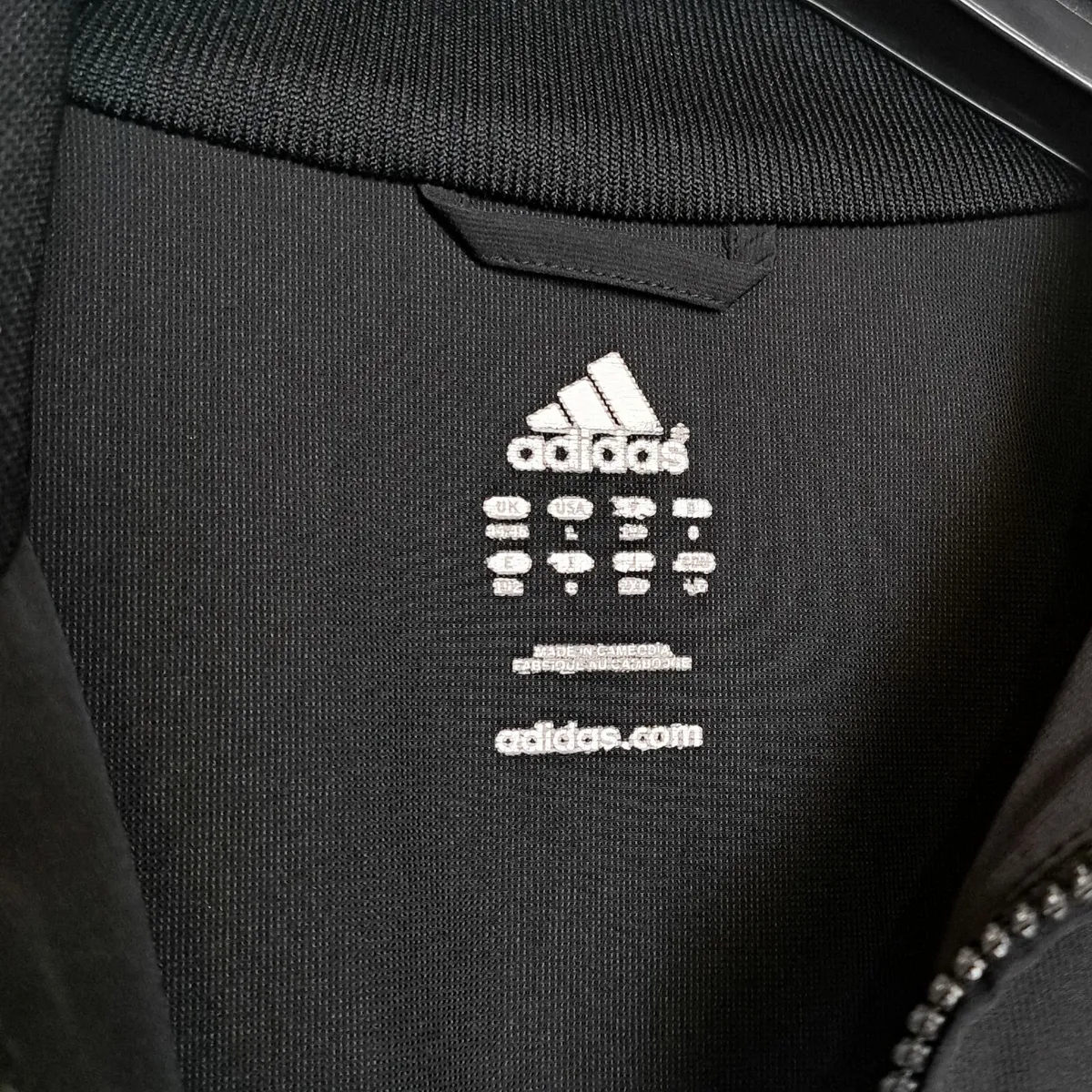 Black White Mens Tracksuit Jacket Windbreaker L - Image 2