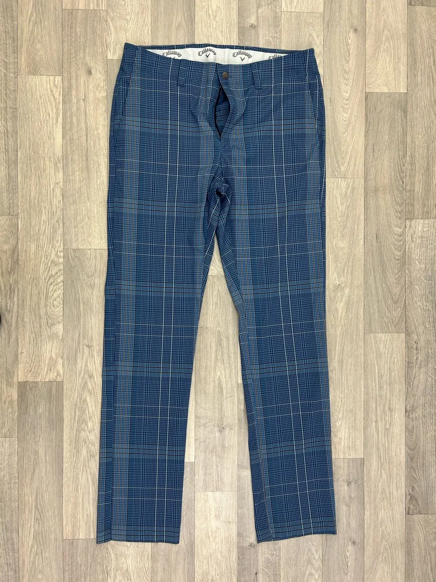 Callaway Check Golf Trousers Pants Mens W36 L34 - Image 1