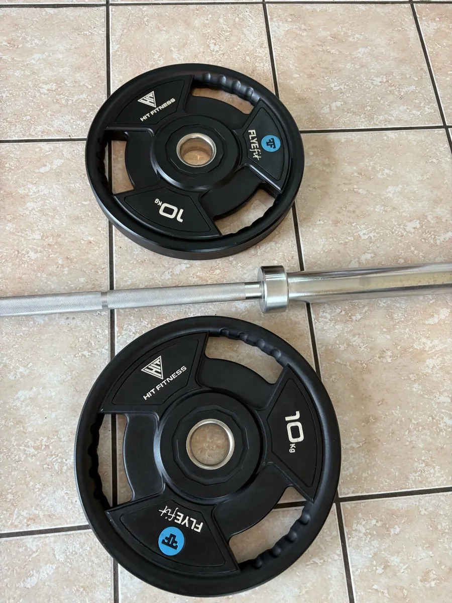 URETHANE SUPERIOR OLYMPIC PLATES, 6 FOOT 15KG BAR! - Image 2