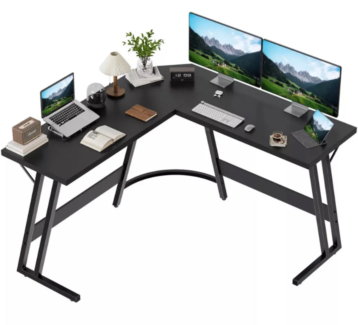 L Shaped Desk Corner Workstation for Home / Office - Image 1