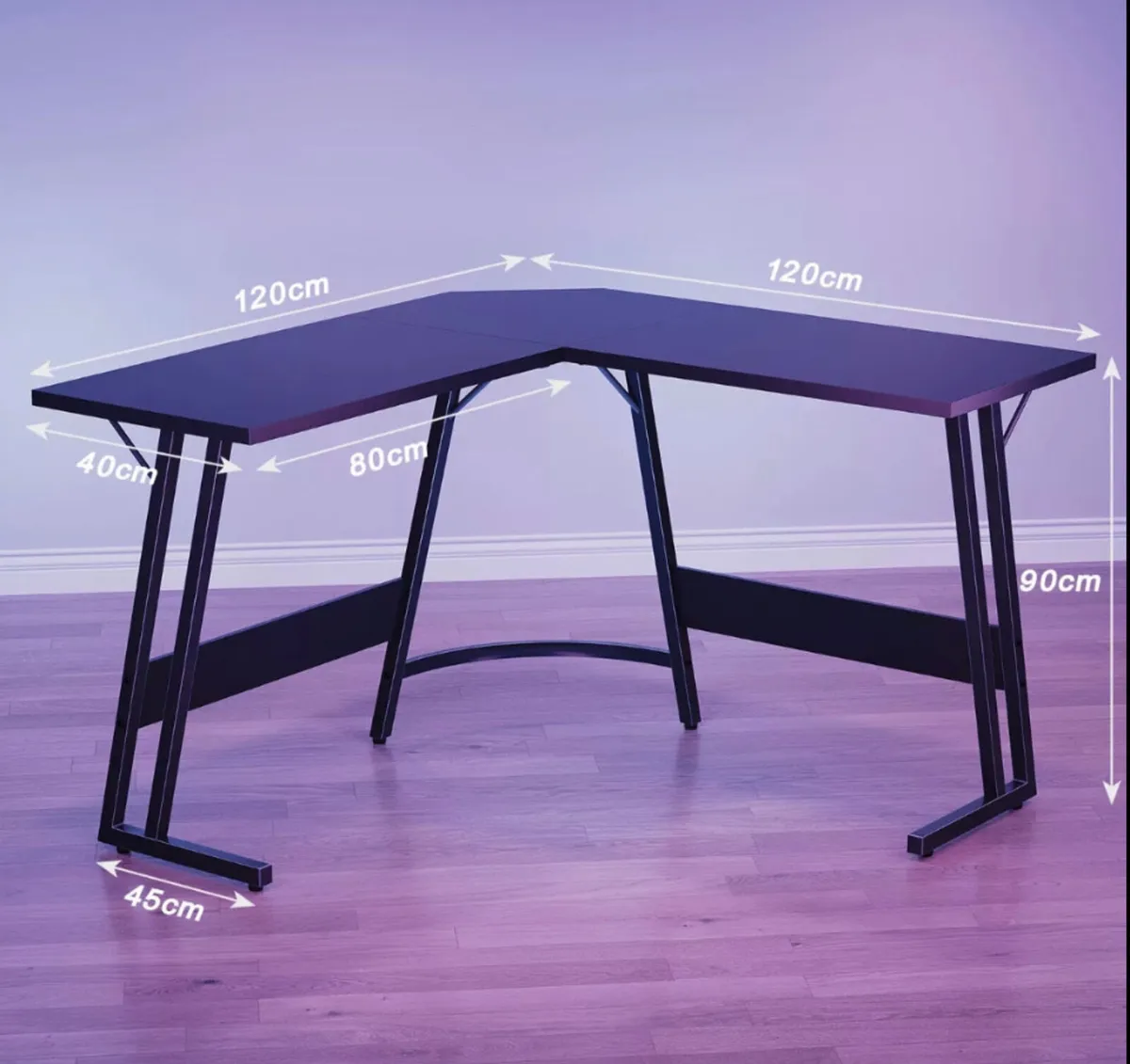 L Shaped Desk Corner Workstation for Home / Office - Image 2
