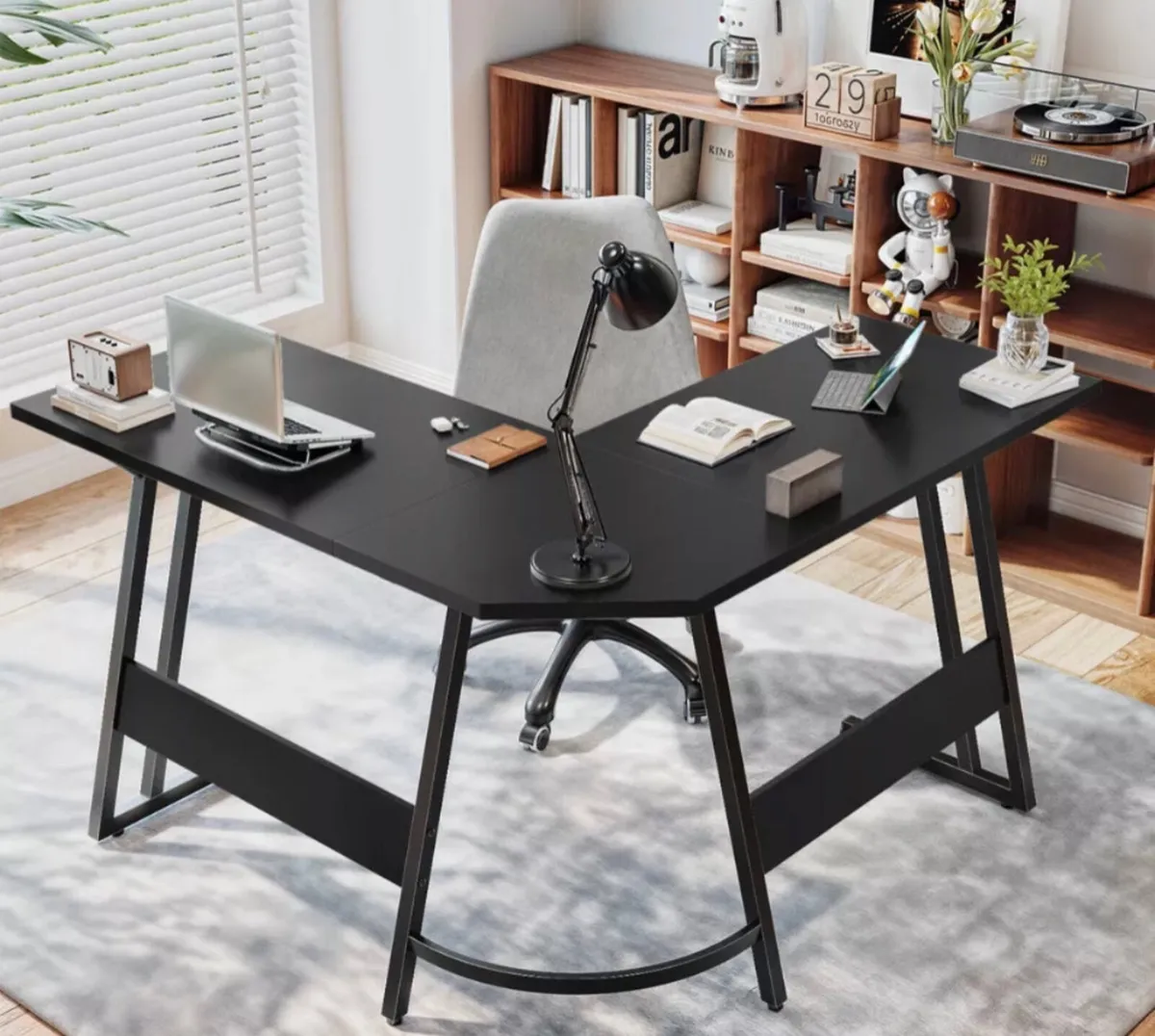 L Shaped Desk Corner Workstation for Home / Office - Image 3