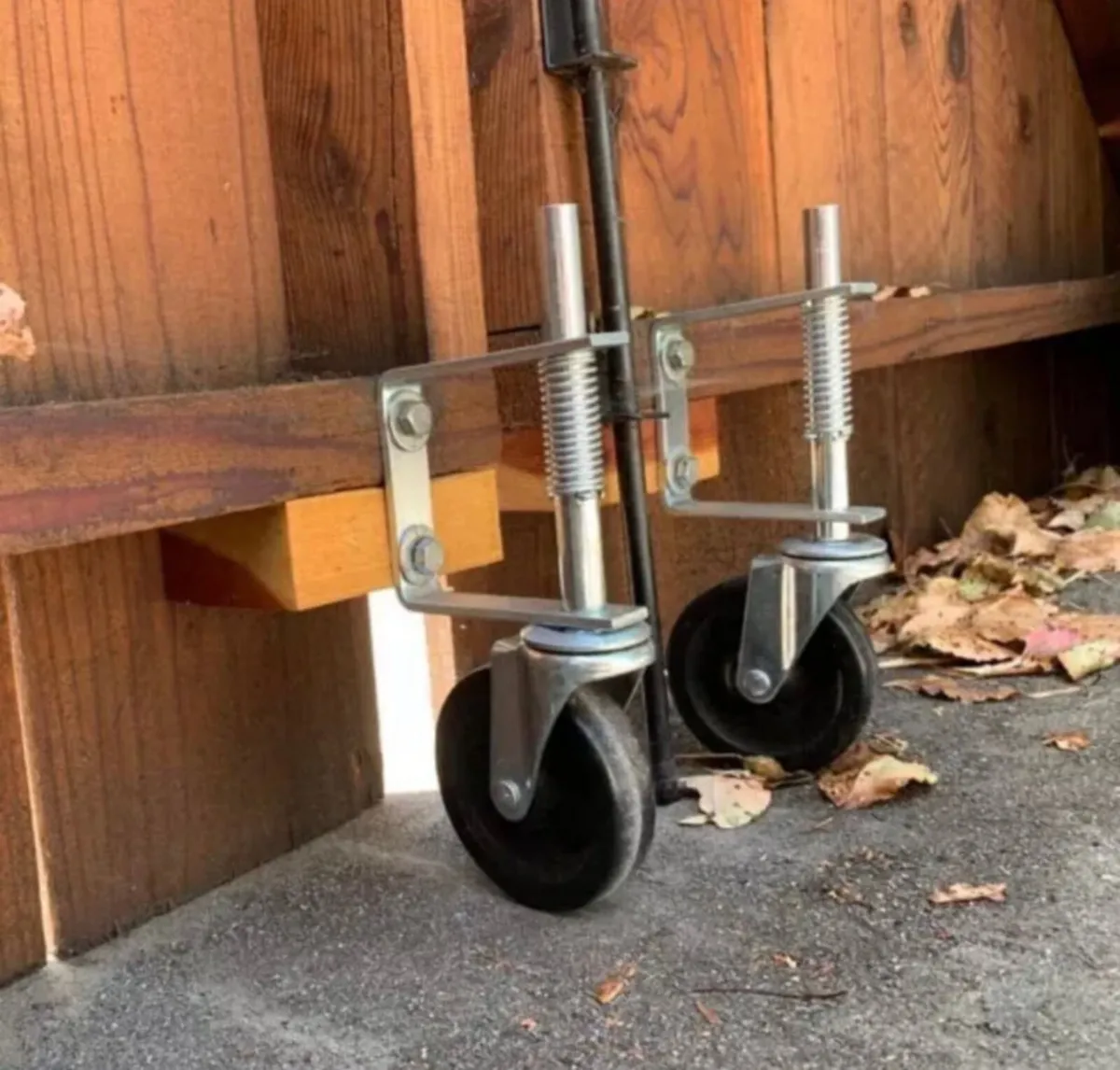 2 x Spring Loaded Gate Wheels NEW 4” - Image 2