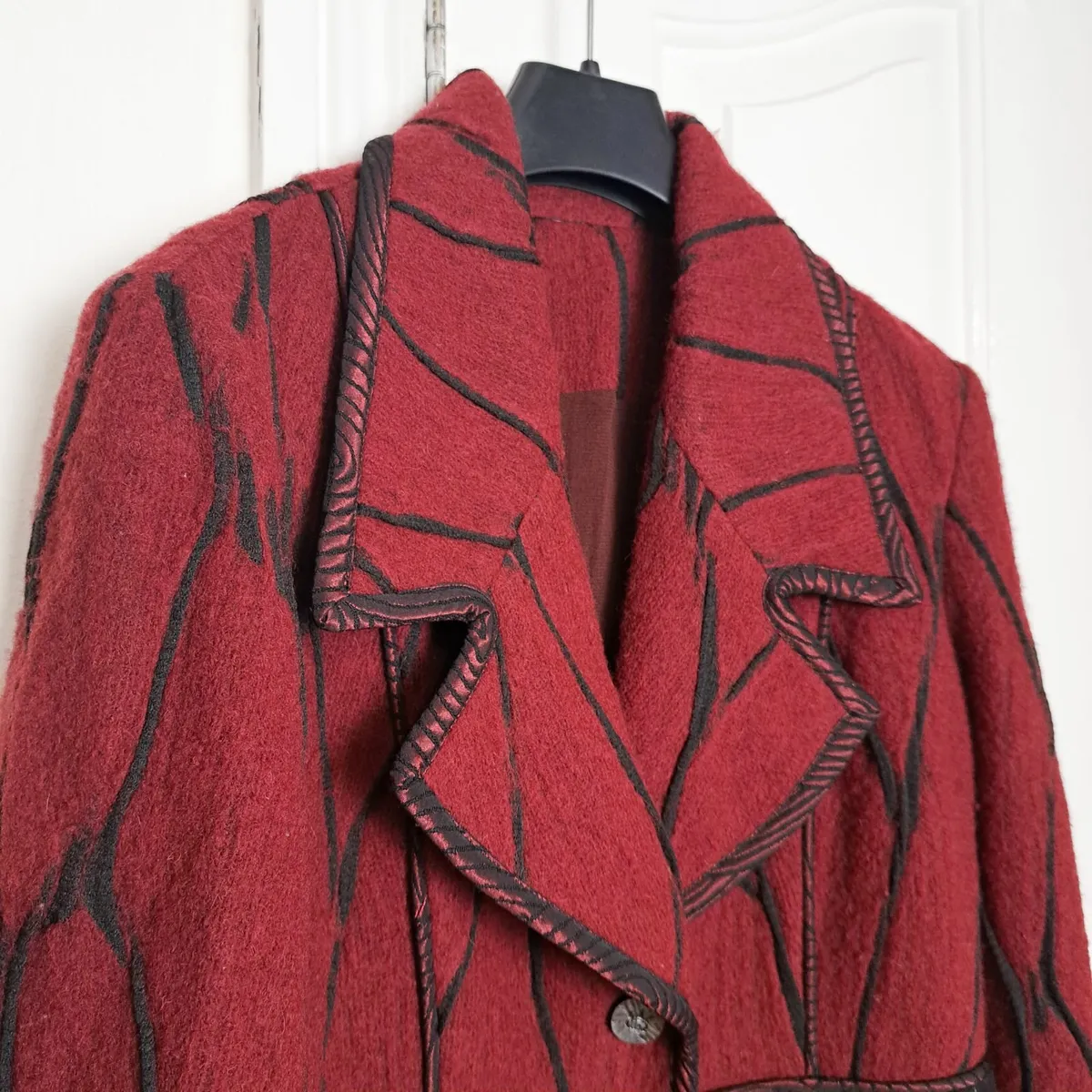 Save The Queen Red Black Avant Garde Jacket M - Image 4