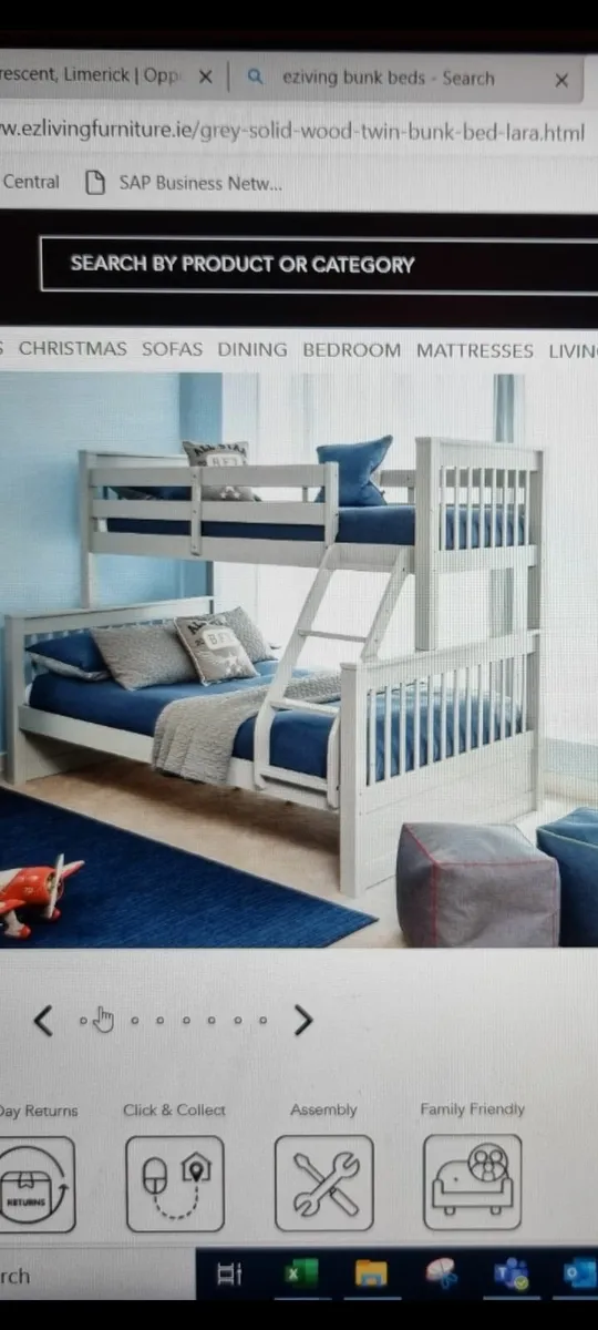 Grey single/double bunk bed - Image 4