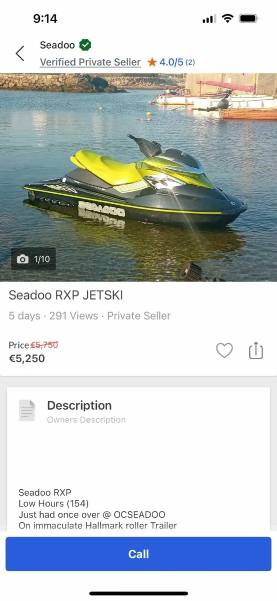 Warning: Seadoo RXP JETSKI - Image 1