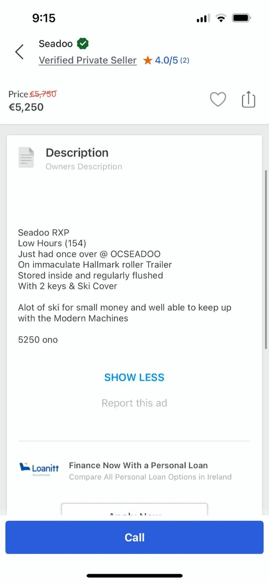 Warning: Seadoo RXP JETSKI - Image 2