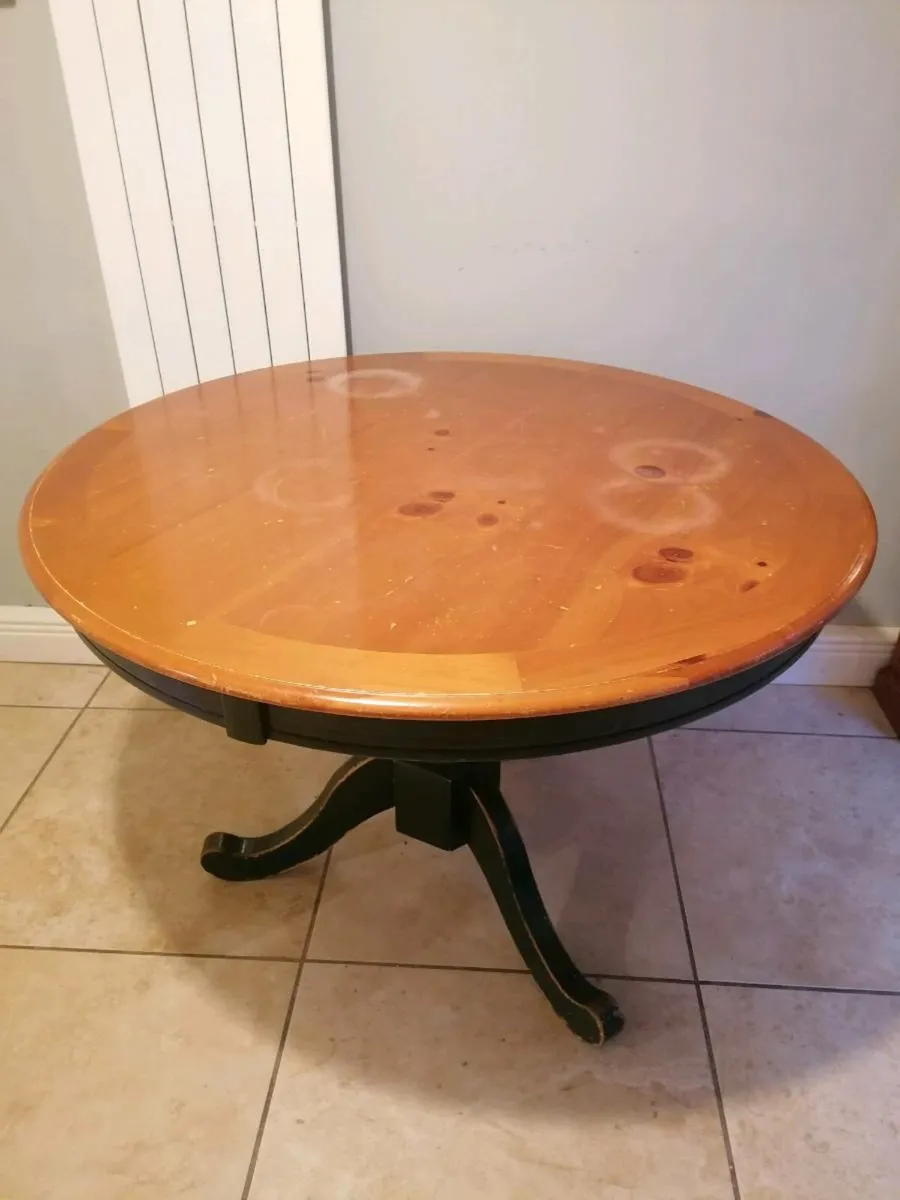 Solid Wood Kitchen Table and 4 Chairs - Image 1