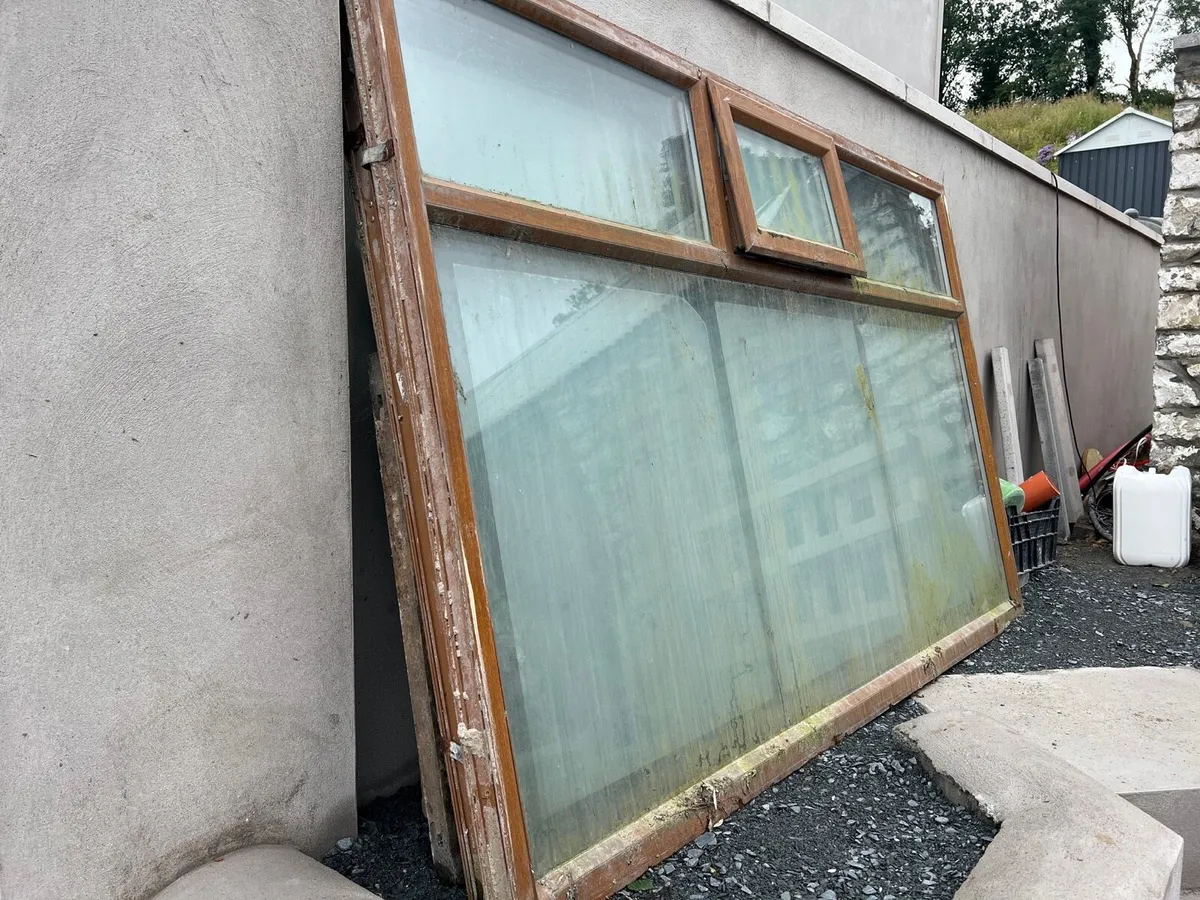 2 x Brown PVC windows - Image 2
