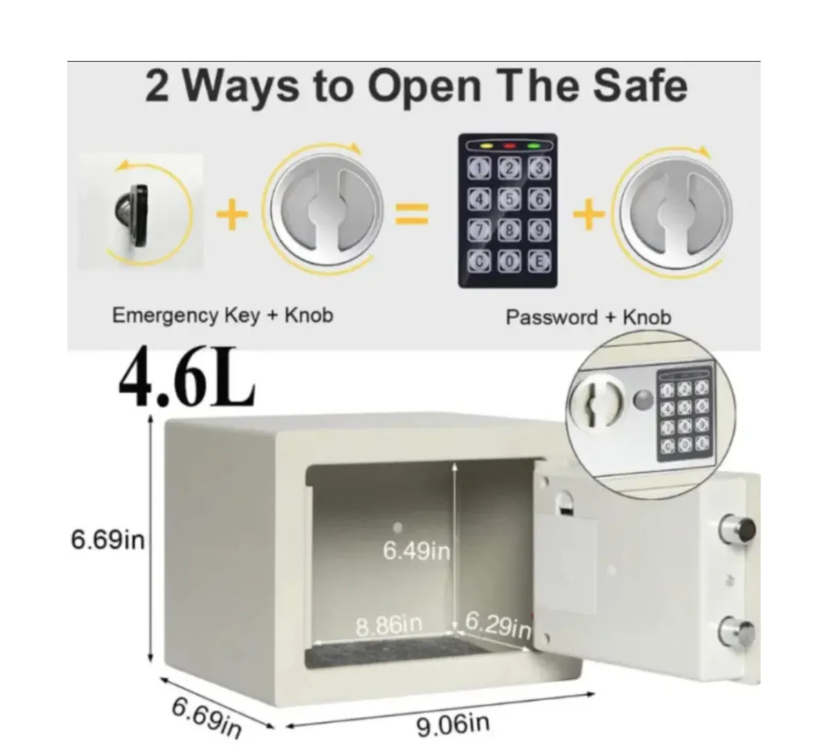 Compact Digital Safe Steel Home Security - Image 4
