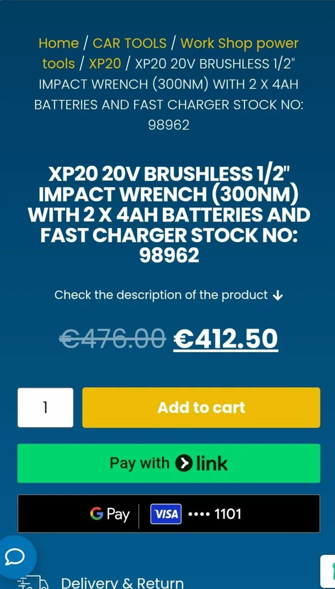 Draper xp 1/2" Inpact wrench  new - Image 3