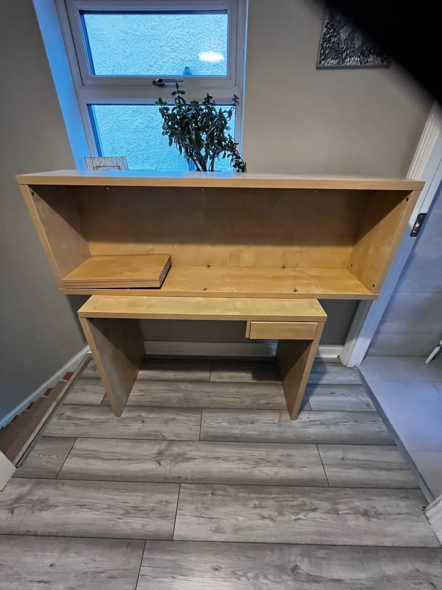 Desk and shelving unit - Image 1