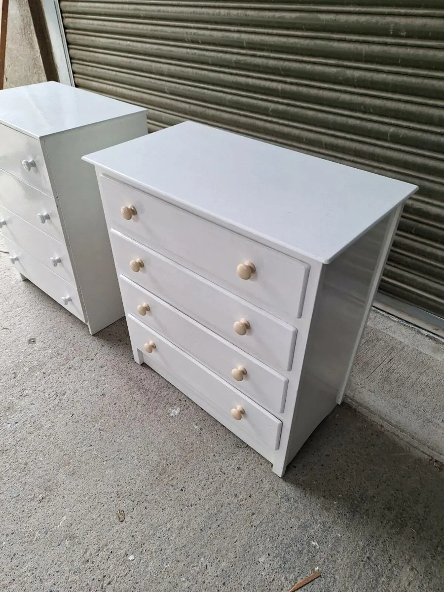 Vintage chests painted white (DELIVERY) - Image 2
