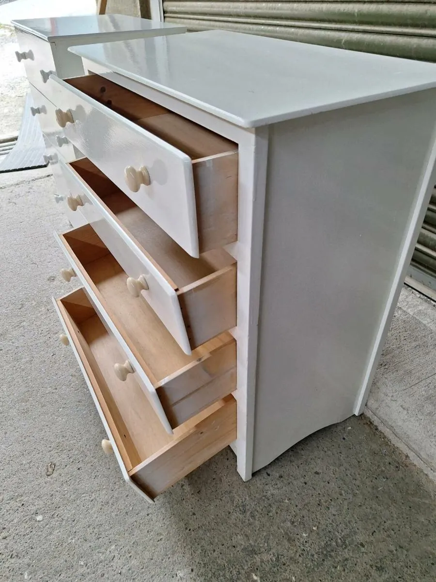 Vintage chests painted white (DELIVERY) - Image 4