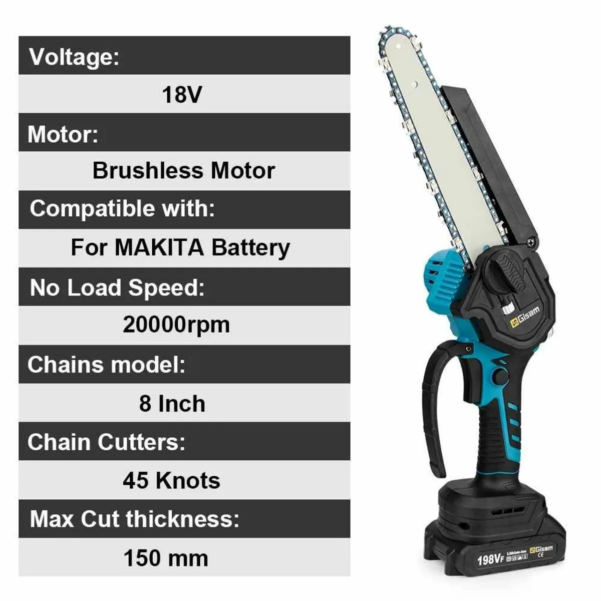 Chainsaw Makita 8 Inch Mini Brushless Pruning Port - Image 3