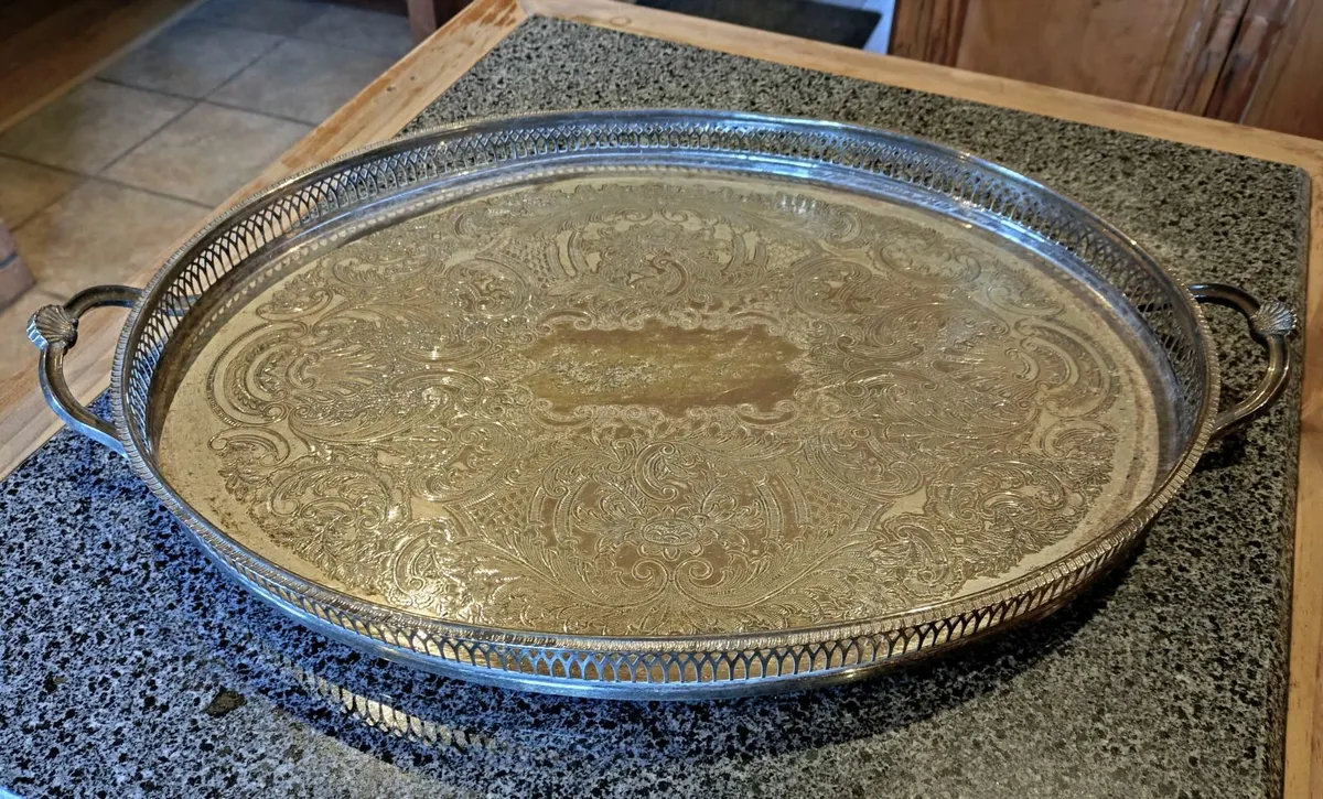 TEA/COFFEE/SUGAR/MILK POT/TRAY (VINTAGE). - Image 2