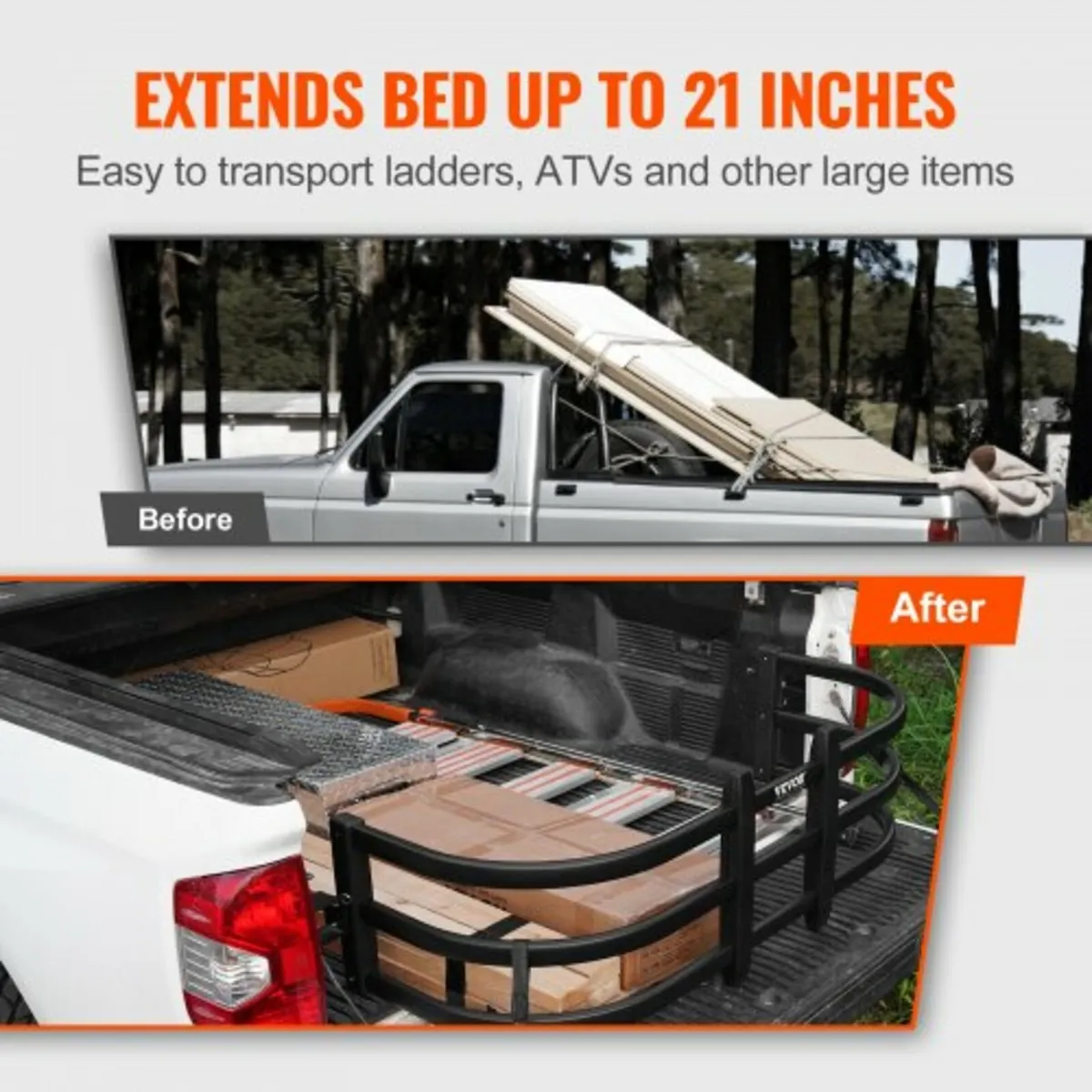 Truck Bed Extender, Aluminum Retractable Tailgate - Image 2