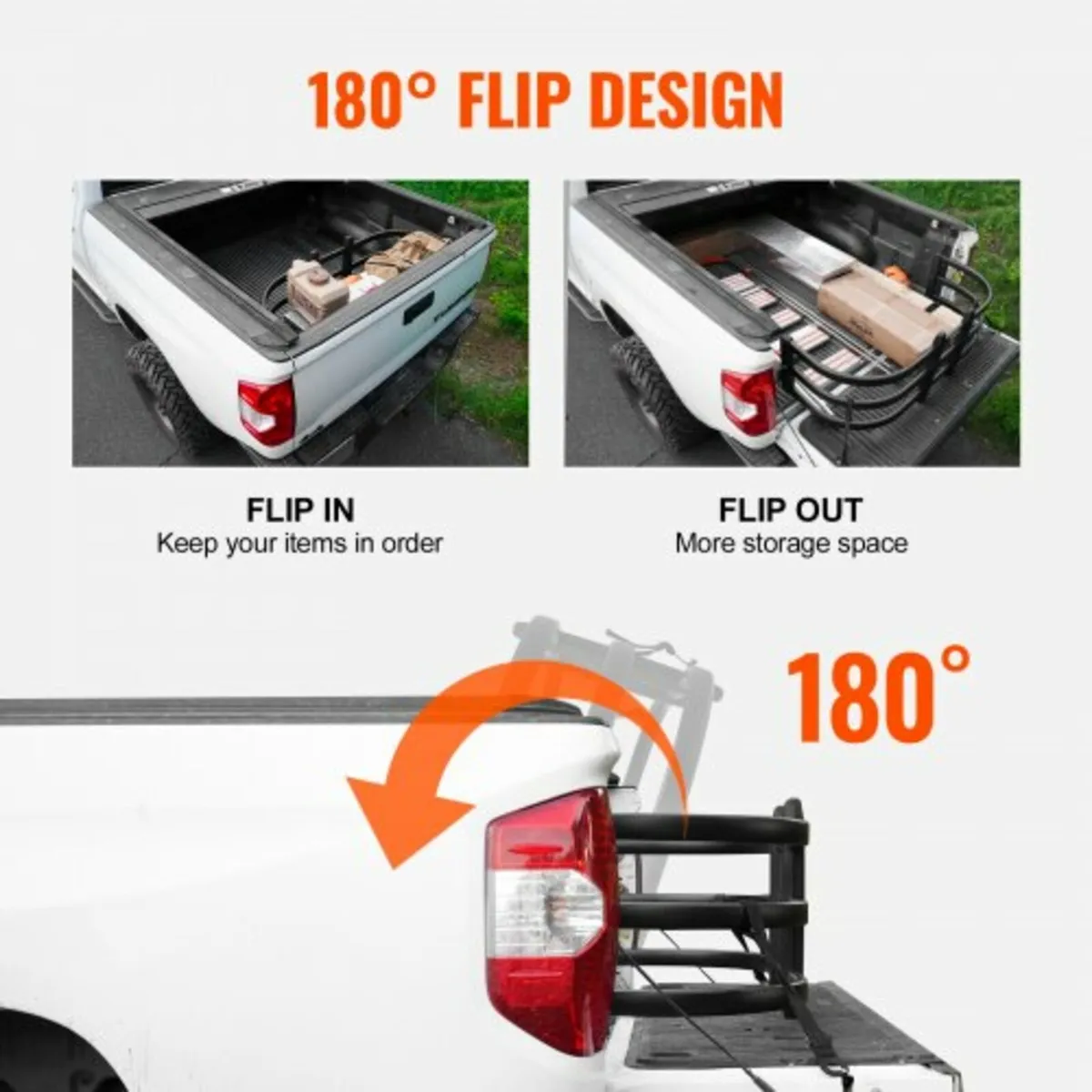 Truck Bed Extender, Aluminum Retractable Tailgate - Image 3