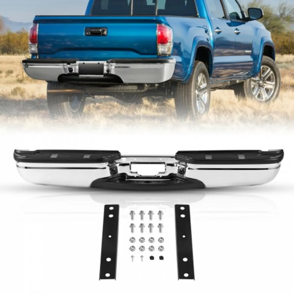 Rear Step Bumper Steel Bumper for 1999-2007-Ford F - Image 1