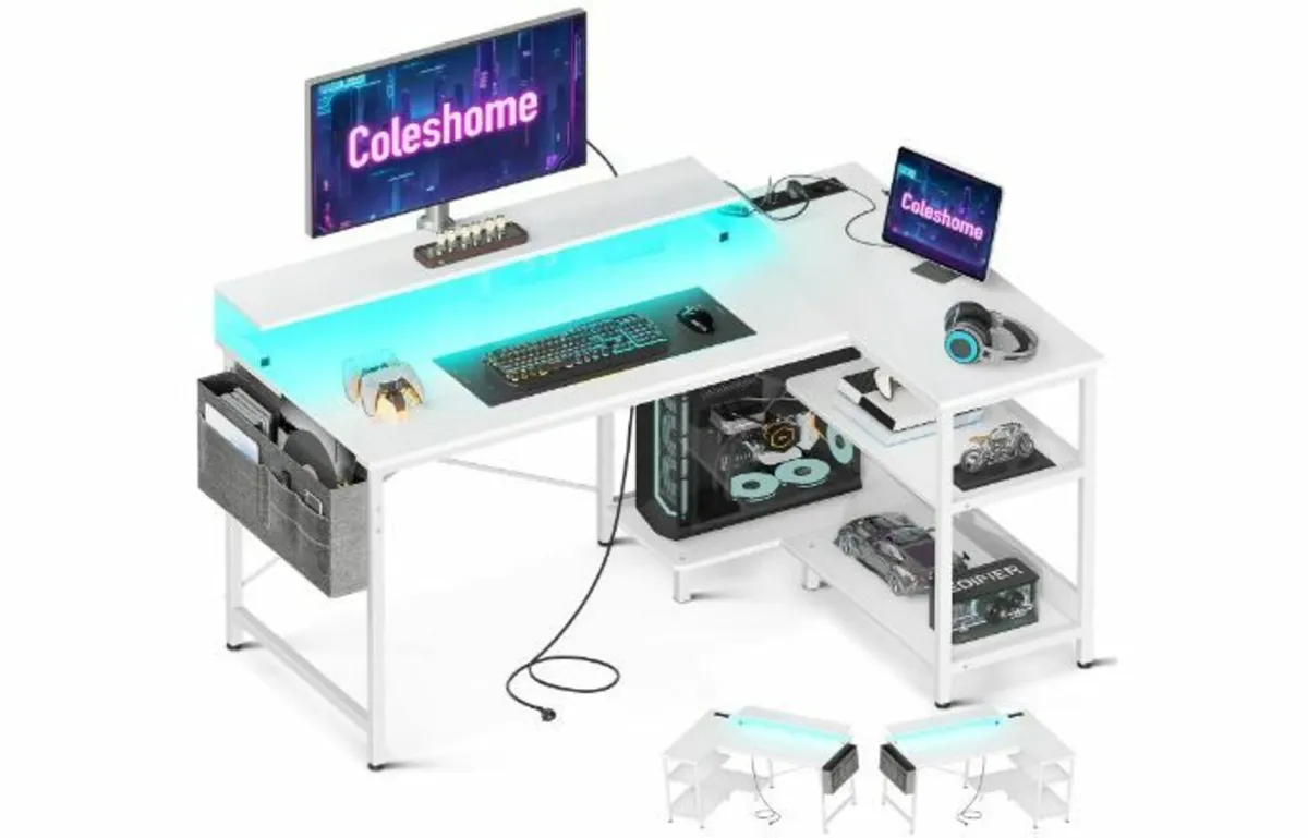 Gaming Table L Shape with LED - Image 1