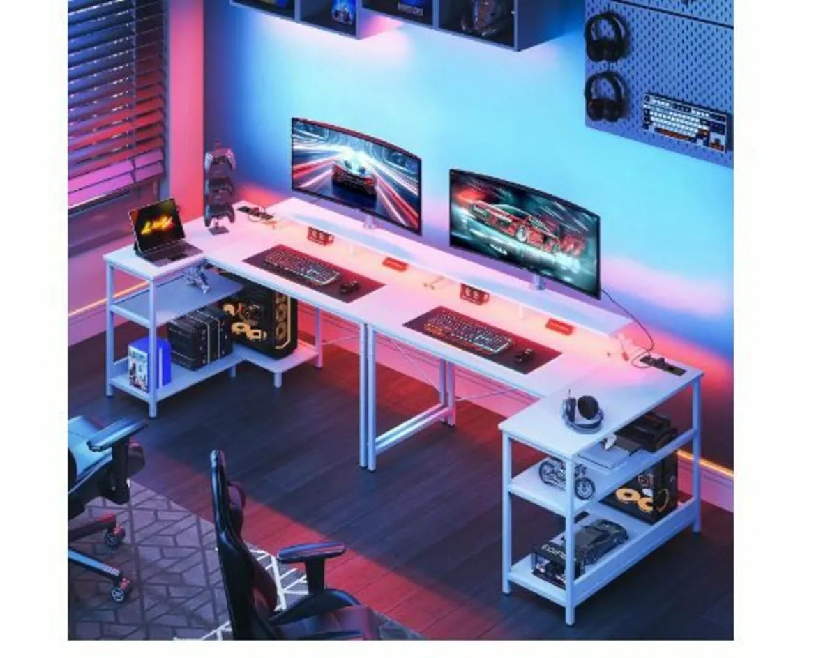 Gaming Table L Shape with LED - Image 2