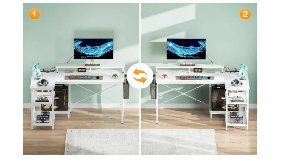 Gaming Table L Shape with LED - Image 4