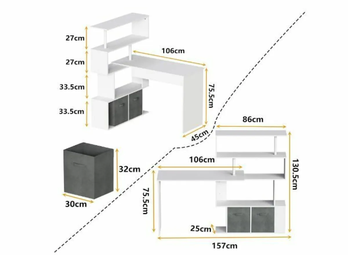 L-Shaped Desk, Angle Desk - Image 2