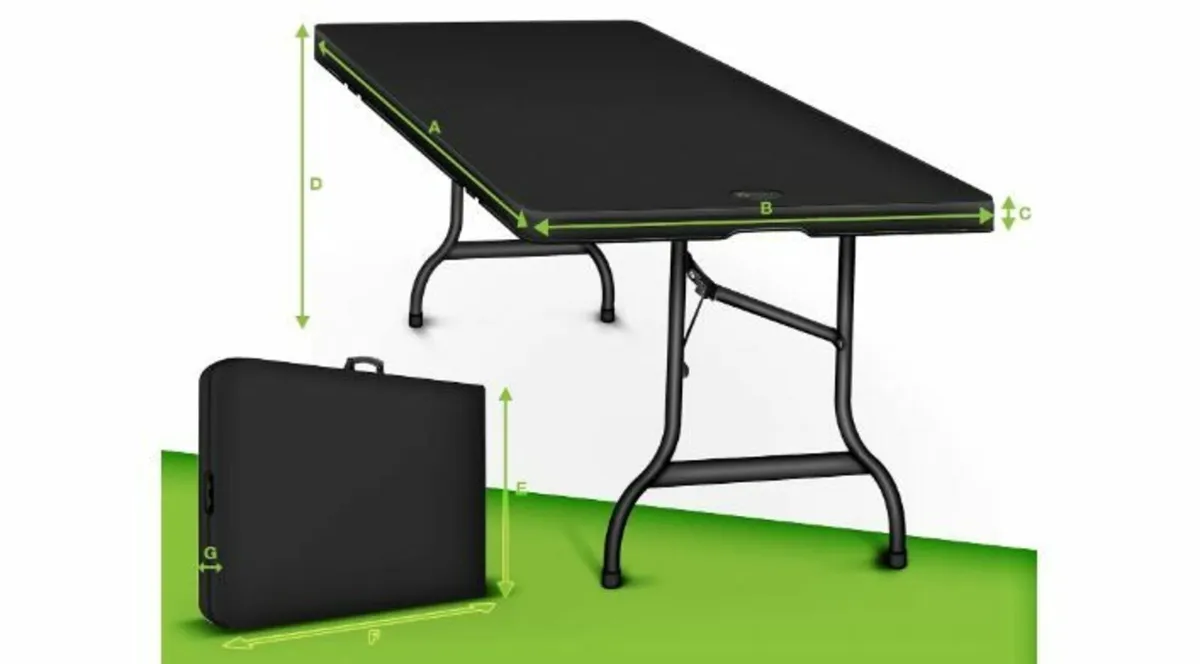 Folding Garden Table, Plastic - Image 4