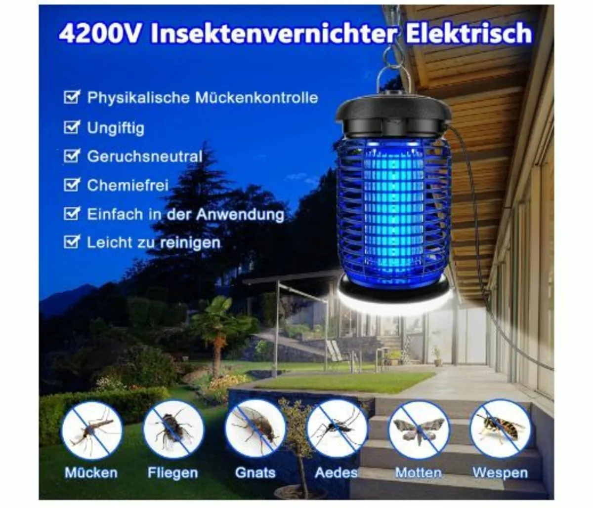 Electric Insect Killer, Mosquito Trap, 15 W, 4200 - Image 3