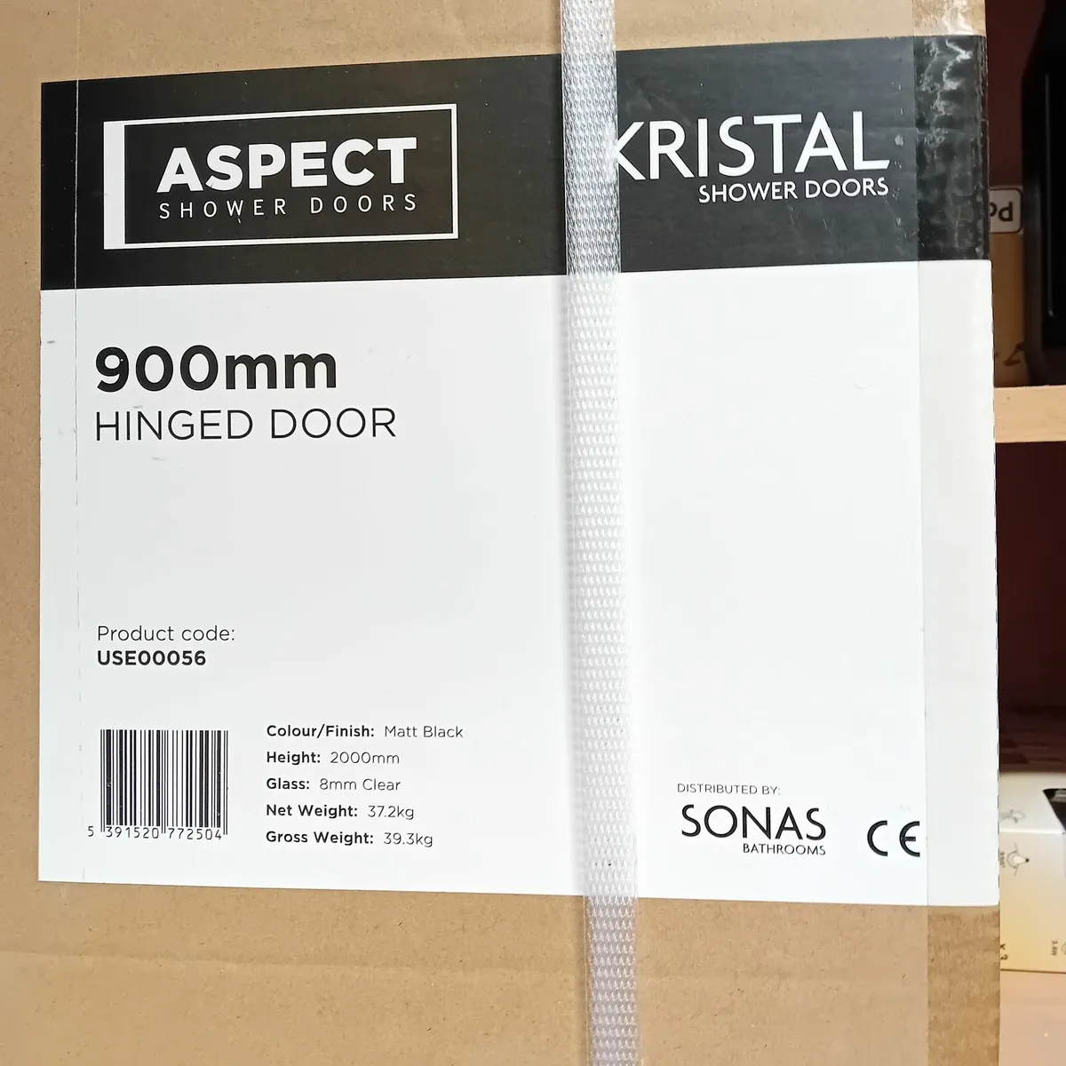 Sonas Aspect 900mm Black Shower Shower (New) - Image 3