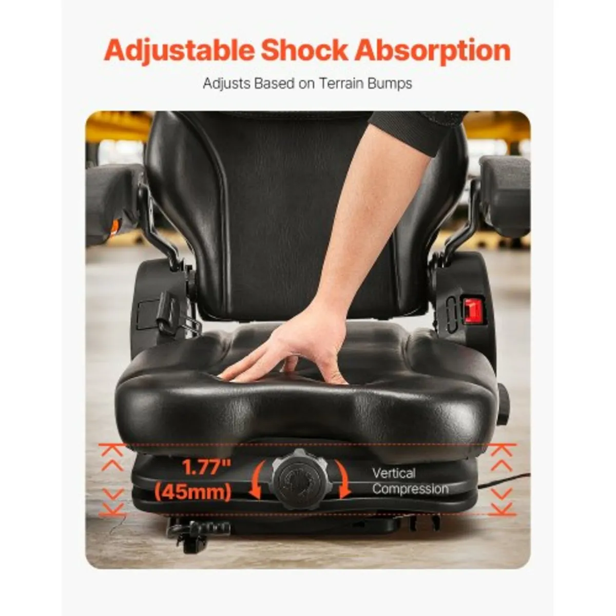 Forklift Seat Fold Down Tractor Suspension Seat Ad - Image 2