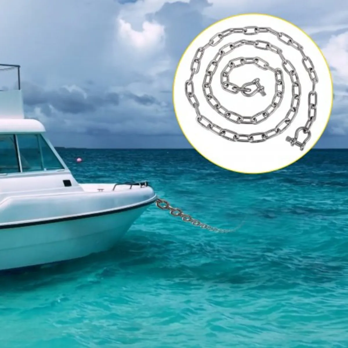 Anchor Chain, 20' x 5/16" 316 Stainless Steel Chai - Image 3