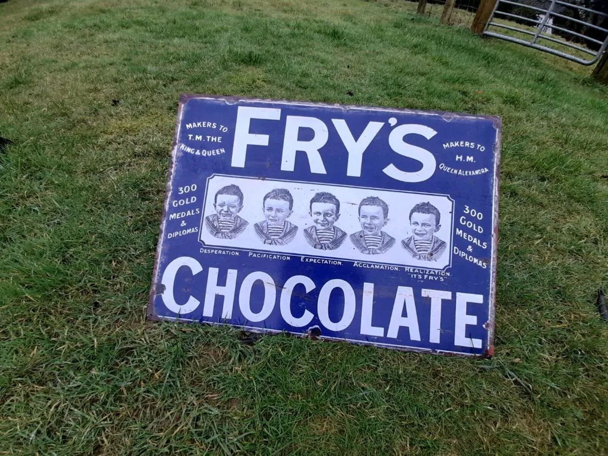 Frys Chocolate Large Tin Sign - Image 1