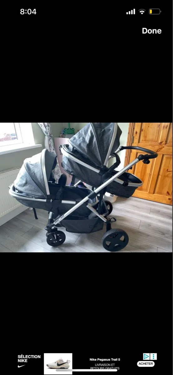 Cupla duo double buggy travel system with isofix - Image 2