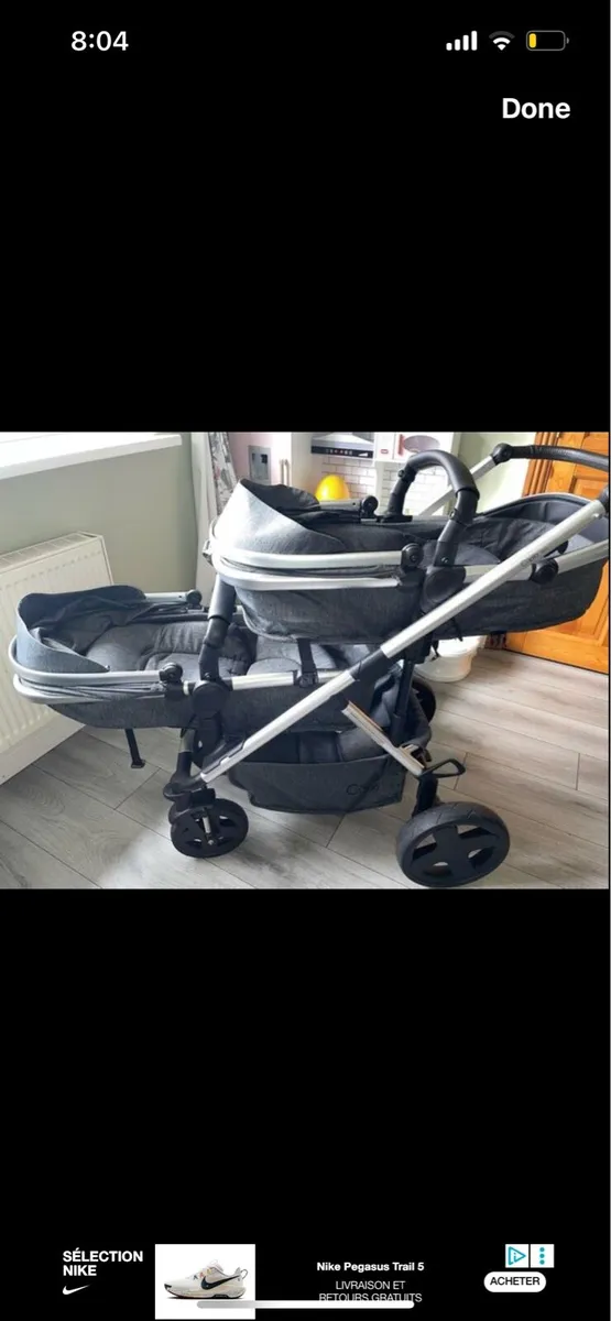 Cupla duo double buggy travel system with isofix - Image 3