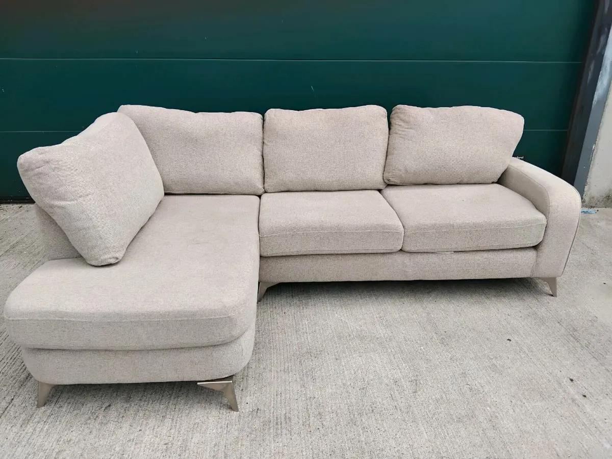 Beige corner sofa 2 mtr 60 x 1mtr 70