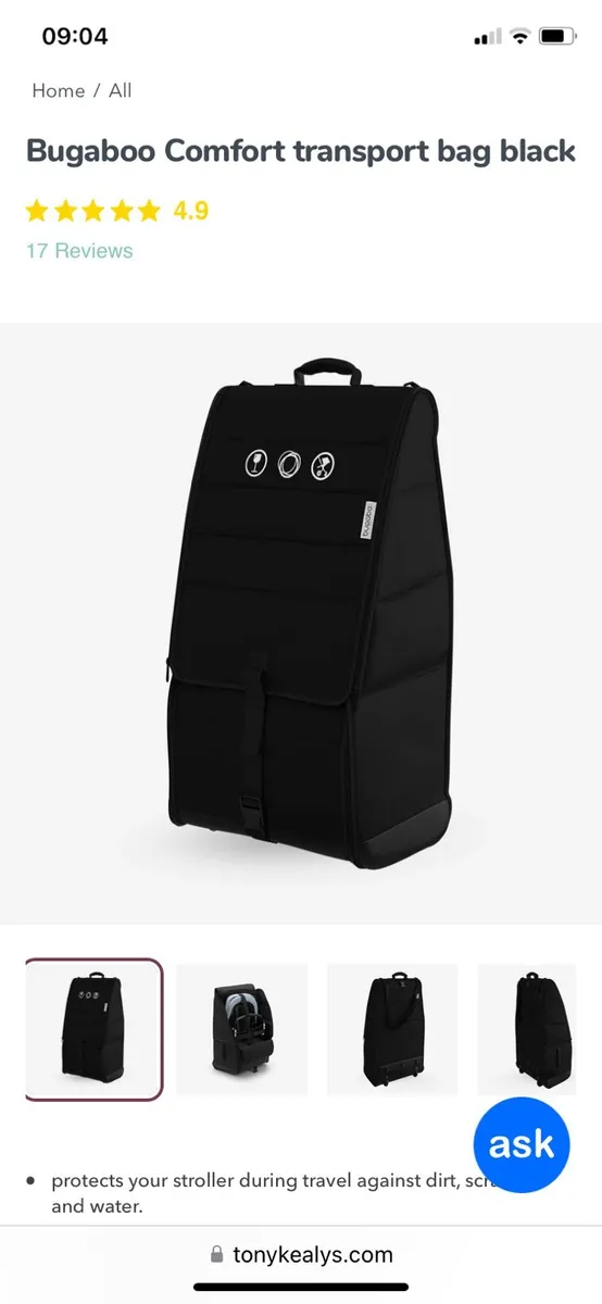 Bugaboo comfort transport bag