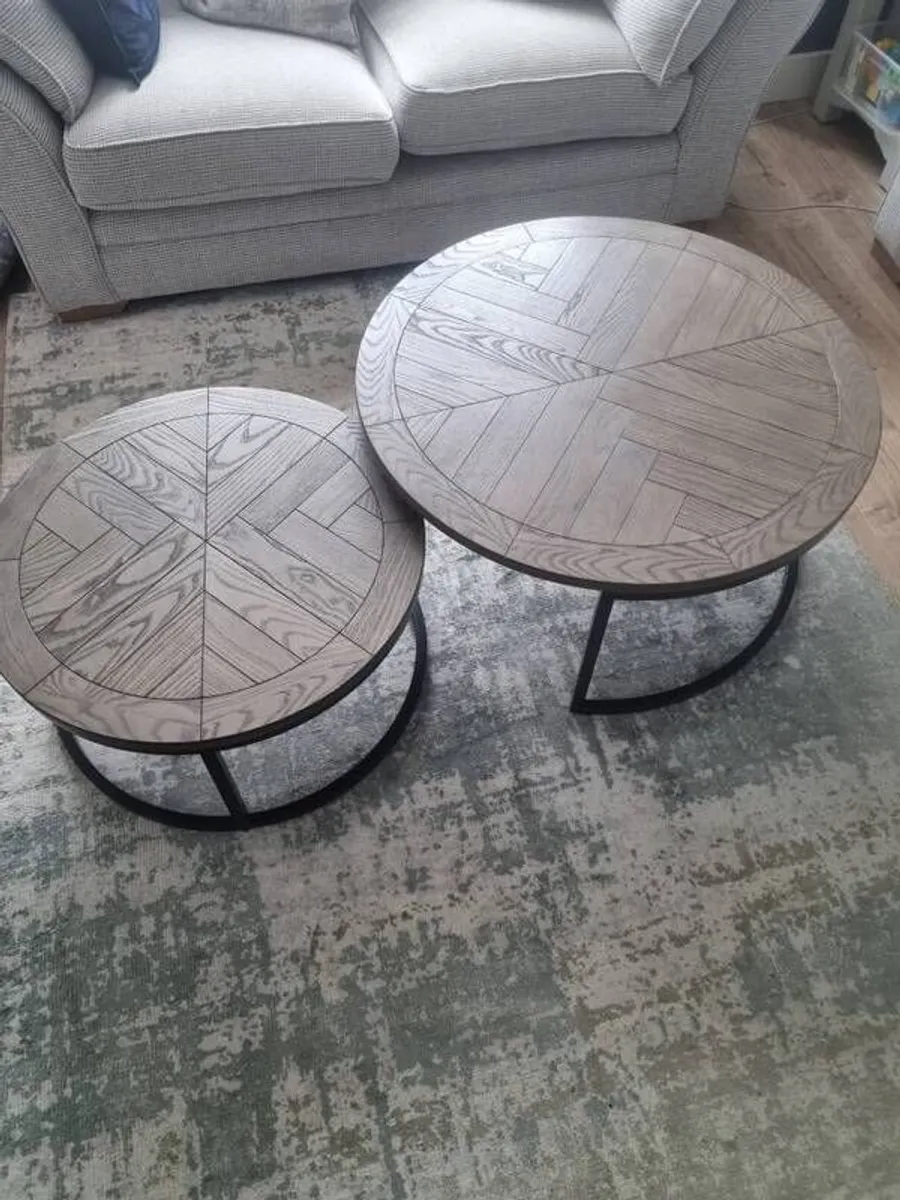 Grey Ash Nest of 2 Coffee Tables - Monroe. - Image 3