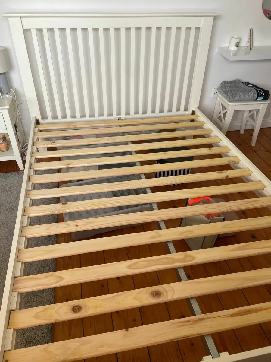 Standard Double Bed Frame with Bedside Locker - Image 1
