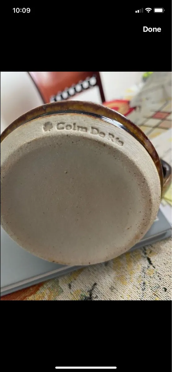 Colm De Tis Celtic Pottery Jug - Image 1