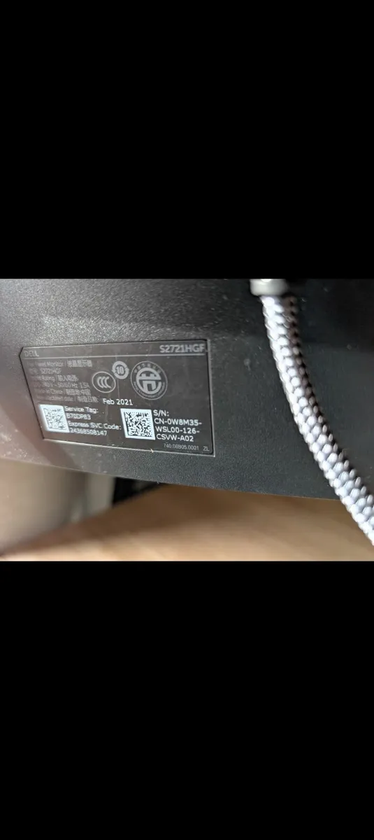 S2721HGF 27" Dell monitor - Image 2