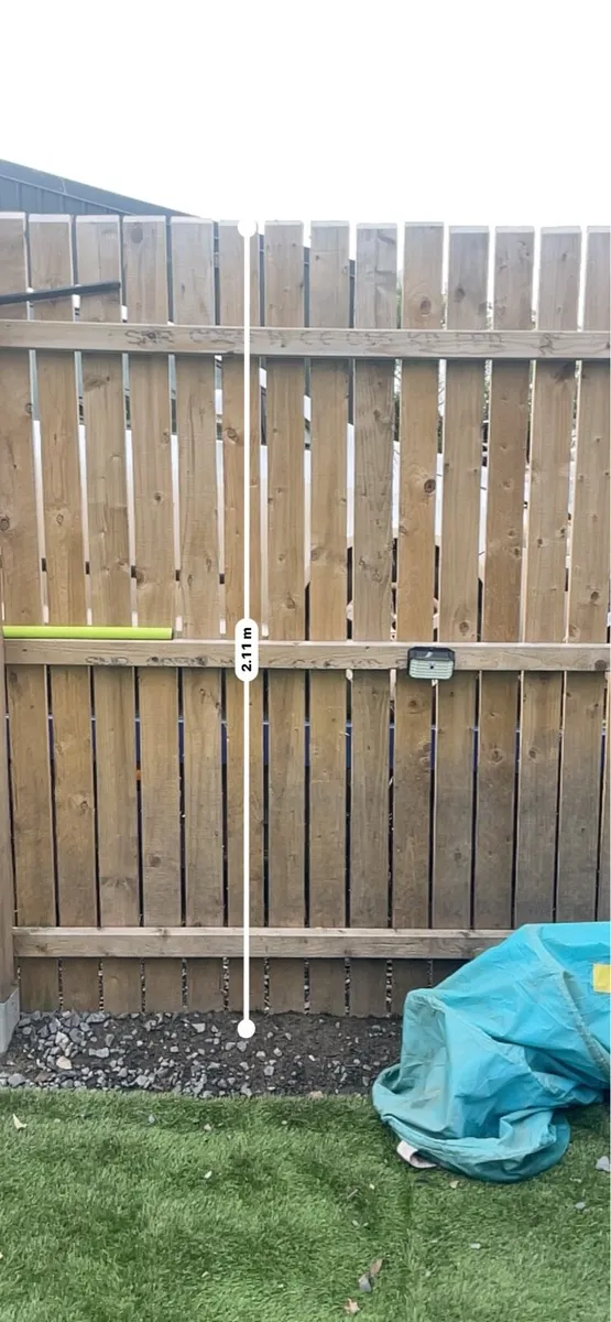 7ft wooden fence with gate - Image 4