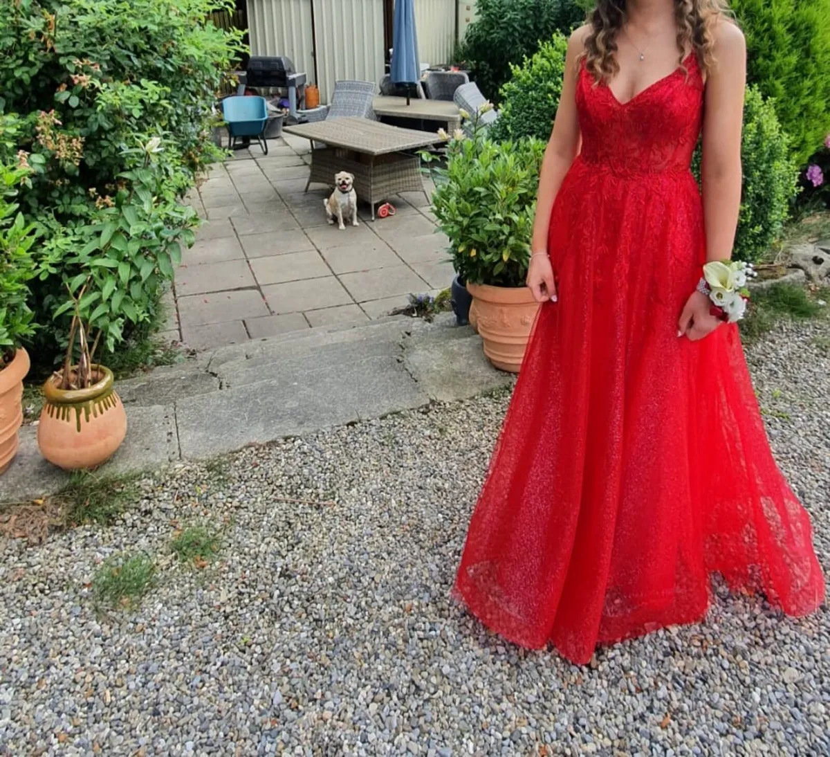 Red debs dress size 6/8 - Image 1