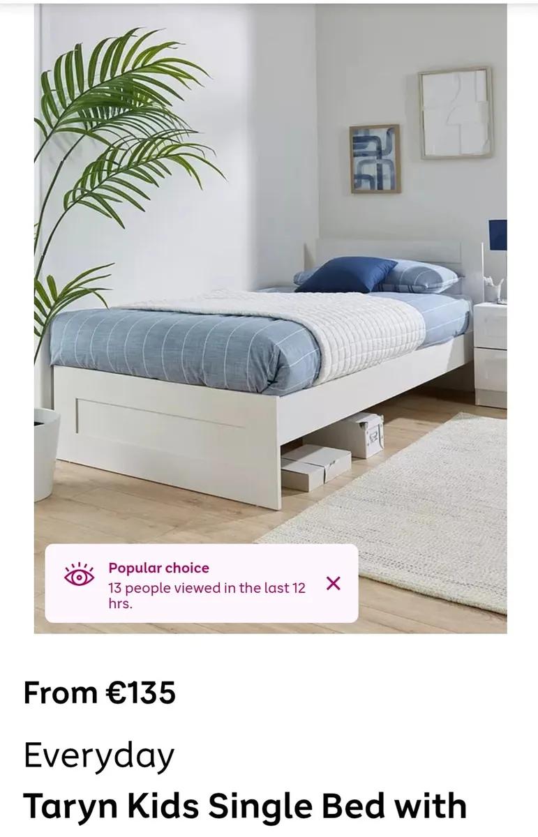 Children's Single white Bed - Image 1