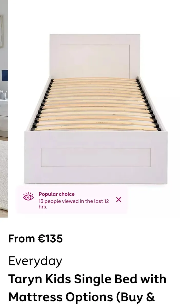 Children's Single white Bed - Image 2